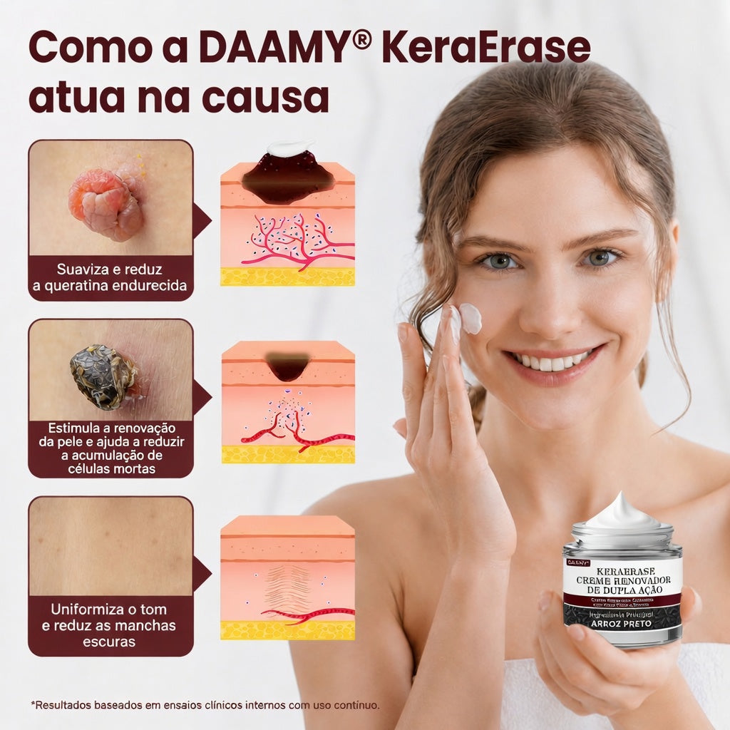 🌿🔥𝑫𝑨𝑨𝑴𝒀® KeraErase Creme Renovador de Dupla Ação