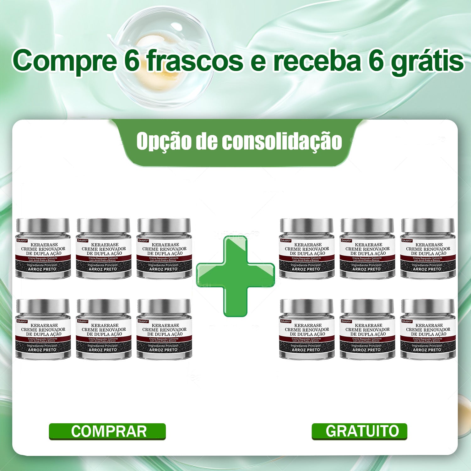 🌿6 boiões - 65€